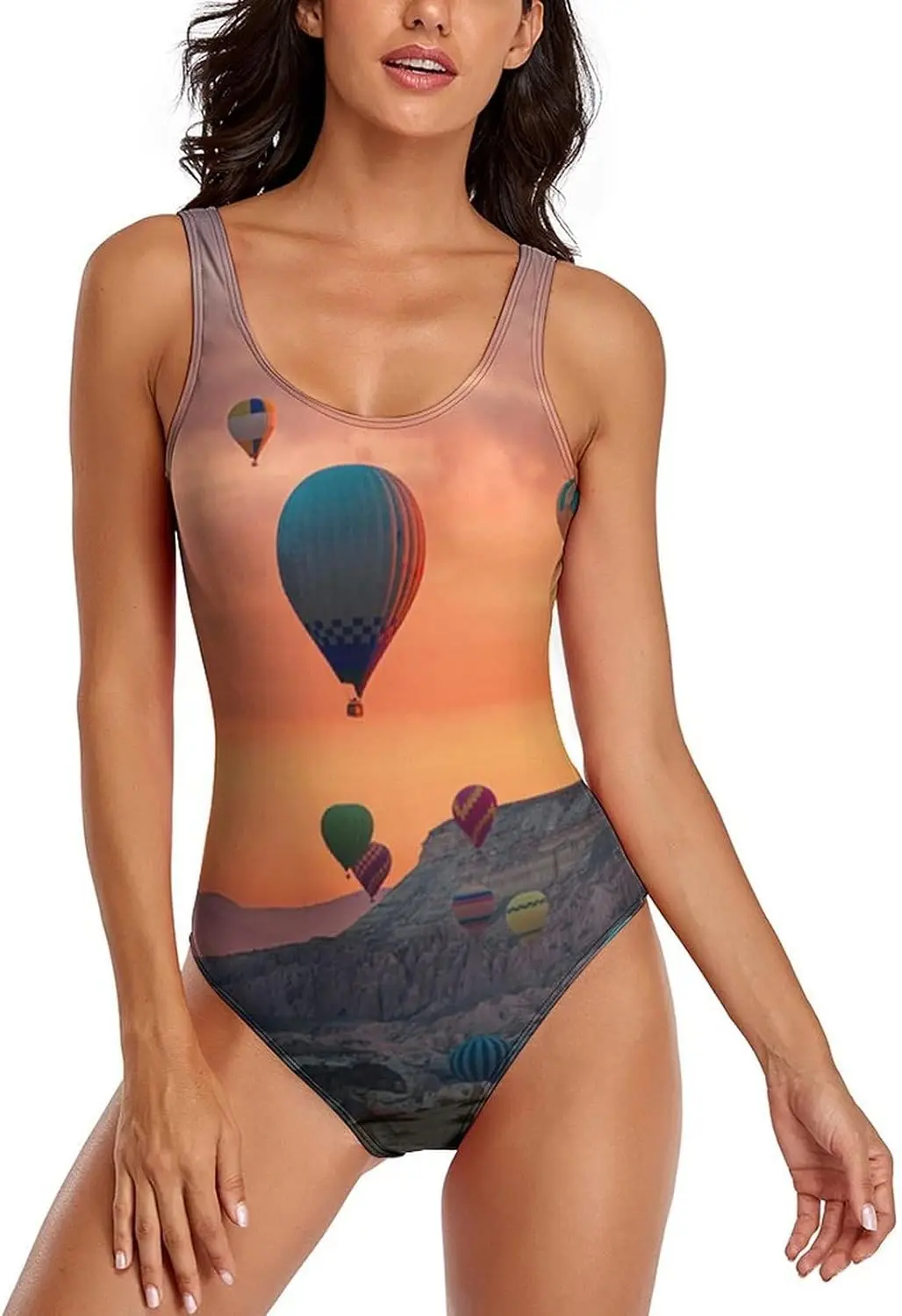 Luxy Trio Hot Air Balloons Flying Tour Over Mountains Women's One Piece Swimsuits Athletic Training Swimwear Bathing Suits
Luxy Trio Hot Air Balloons Flying Tour Over Mountains Women's One Piece Swimsuits Athletic Training Swimwear Bathing Suits