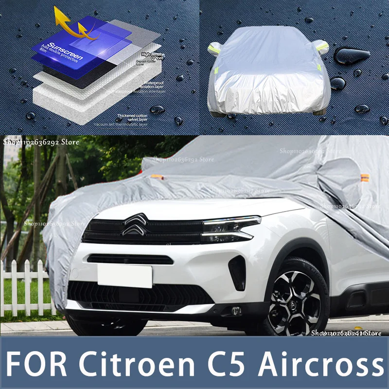 For CitroenC5 Aircross Outdoor Protection Full Car Covers Snow Cover Sunshade Waterproof Dustproof Exterior Car accessories
For CitroenC5 Aircross Outdoor Protection Full Car Covers Snow Cover Sunshade Waterproof Dustproof Exterior Car accessories