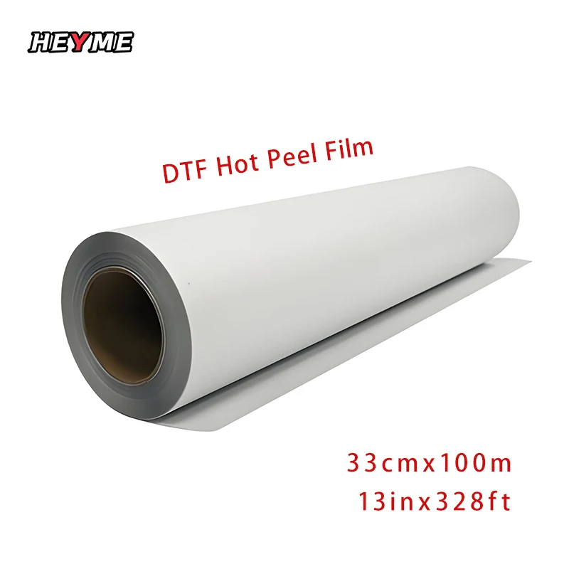 DTF Transfer Film 33 см/13 дюймов Hot Peel Roll Film для футболок Pet Film для принтера Epson DTF Термопереносная двухсторонняя матовая пленка
DTF Transfer Film 33 см/13 дюймов Hot Peel Roll Film для футболок Pet Film для принтера Epson DTF Термопереносная двухсторонняя матовая пленка