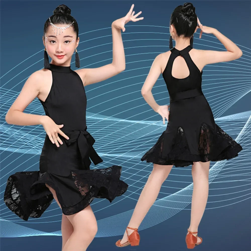 prodessional latin dance dress for girls Black Lace Ballroom Dancing Salsa Samba Tango Line Standard Practice Costume Kids Child
prodessional latin dance dress for girls Black Lace Ballroom Dancing Salsa Samba Tango Line Standard Practice Costume Kids Child
