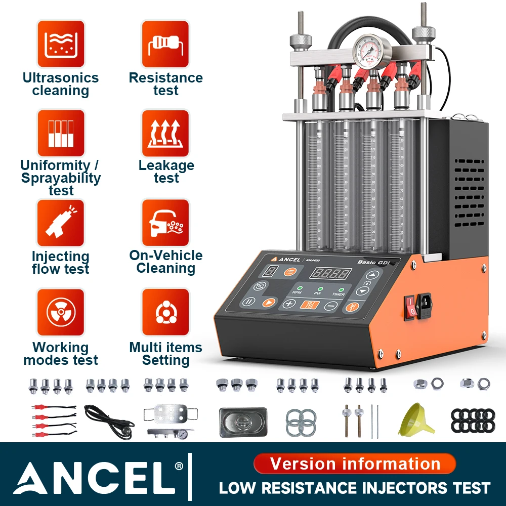 ANCEL ANJ400 GDI Auto Ultrasonic Fuel Injector Cleaner Tester Injector Cleaning Machine for Car Mortocycle Diagnostic Tool
ANCEL ANJ400 GDI Auto Ultrasonic Fuel Injector Cleaner Tester Injector Cleaning Machine for Car Mortocycle Diagnostic Tool