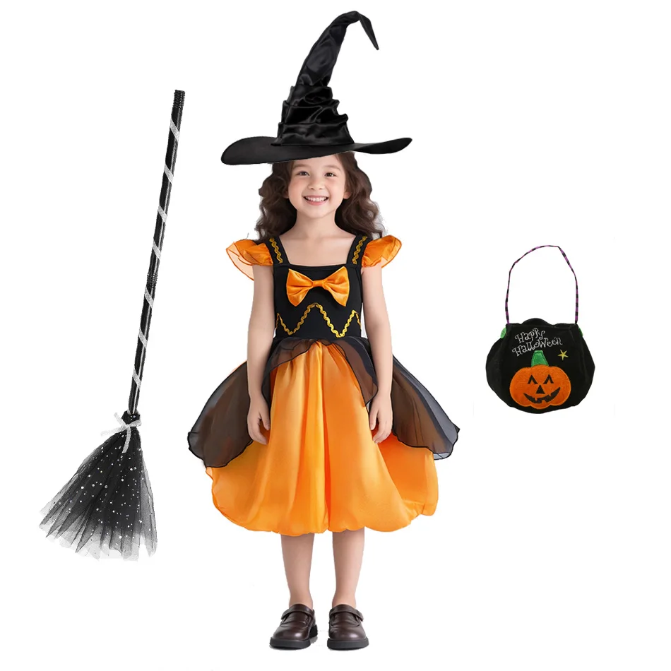 Girl Pumpkin Princess Dress For Halloween Children Cosplay Witch Costume Girl Show Party Gown Cute Fluffy Dress for Kids
Girl Pumpkin Princess Dress For Halloween Children Cosplay Witch Costume Girl Show Party Gown Cute Fluffy Dress for Kids