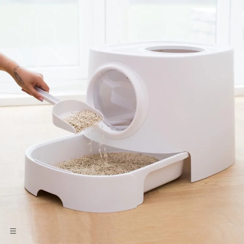 Household Cat Litter Box Toilet Villa Self-cleaning Products Cat Litter Box Plastic Hidden Sand Anti-splash Pet series Products
Household Cat Litter Box Toilet Villa Self-cleaning Products Cat Litter Box Plastic Hidden Sand Anti-splash Pet series Products