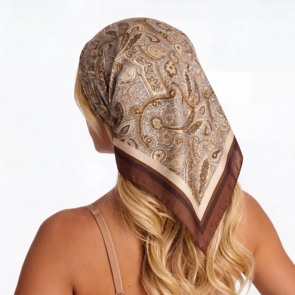 Scarf Luxury Bandana Handkerchief Square Hijab Silk Scarves Woman Headscarf Female Fashion Print Turban Headband Shawl Wraps
Scarf Luxury Bandana Handkerchief Square Hijab Silk Scarves Woman Headscarf Female Fashion Print Turban Headband Shawl Wraps