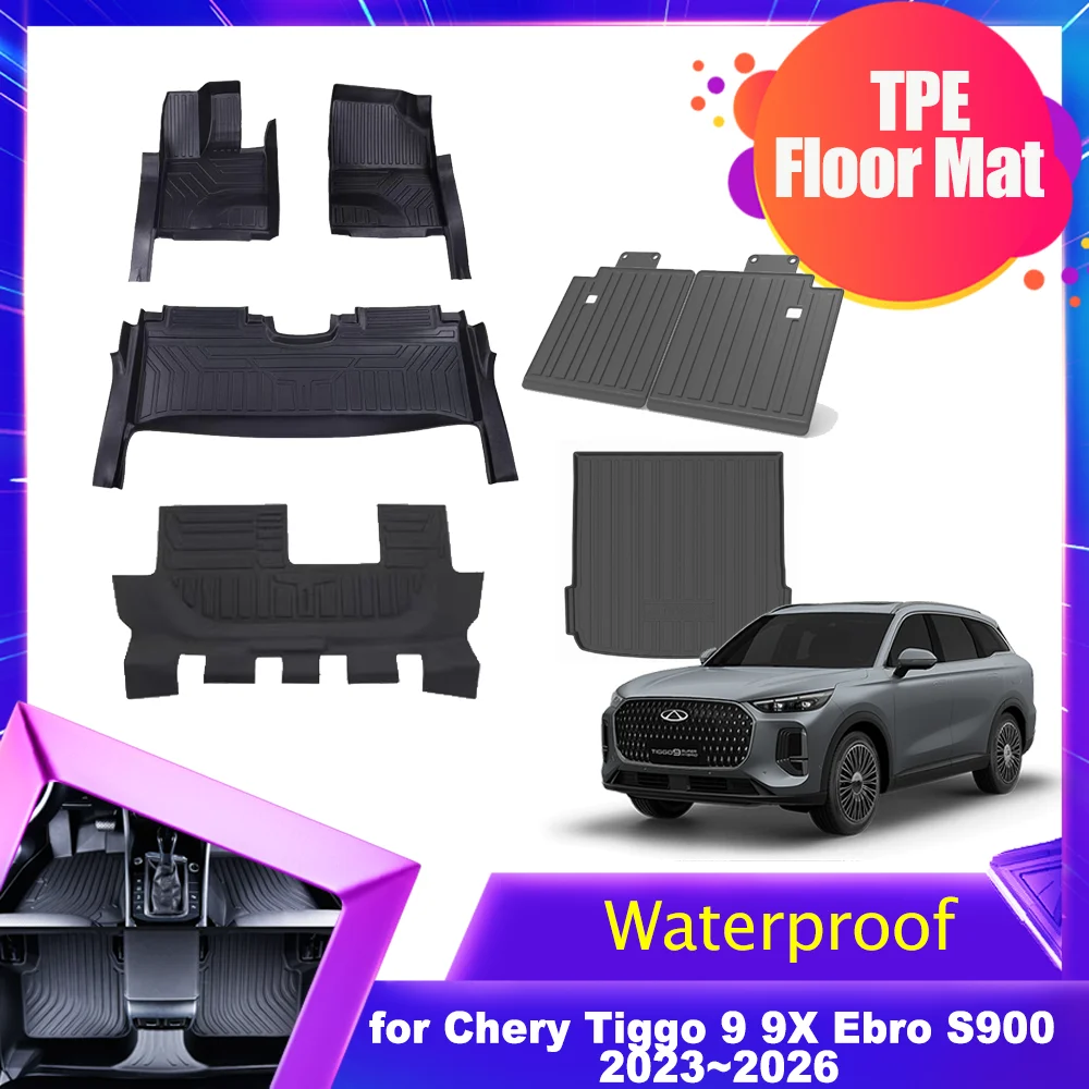 Floor Mat for Chery Tiggo 9 9X Ebro s900 2023~2026 TPE Liner Trunk Seat back Pad Waterproof Non-slip Protector Part Accessories
Floor Mat for Chery Tiggo 9 9X Ebro s900 2023~2026 TPE Liner Trunk Seat back Pad Waterproof Non-slip Protector Part Accessories