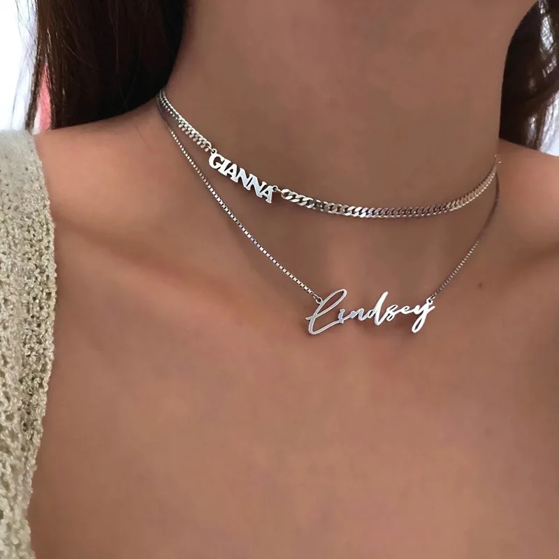 Lateefah Personalized Stainless Steel 5MM Cuban Chain Box Chain Double-layer Necklace Custom Names Necklace
Lateefah Personalized Stainless Steel 5MM Cuban Chain Box Chain Double-layer Necklace Custom Names Necklace