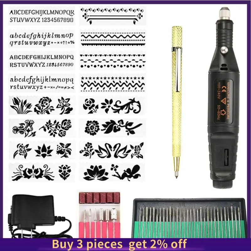 COME Engraving Tool Kit, Electric Corded Engraver Pen DIY Rotary Tool For Glass Wood Metal Plastic US Plug
COME Engraving Tool Kit, Electric Corded Engraver Pen DIY Rotary Tool For Glass Wood Metal Plastic US Plug