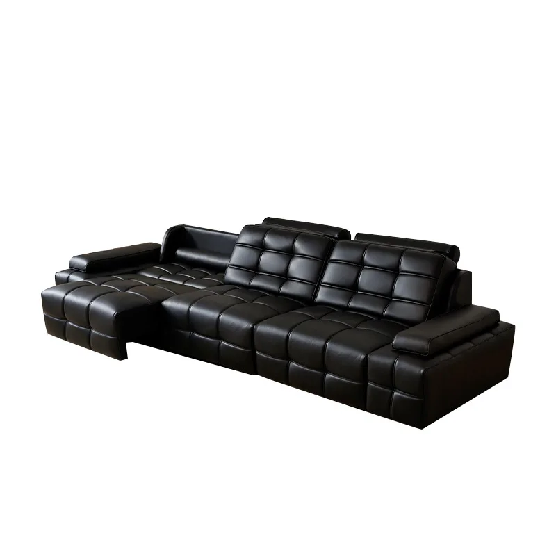 Modern simple leather sofa straight row sofa bed living room study multi-functional telescopic electric sofa
Modern simple leather sofa straight row sofa bed living room study multi-functional telescopic electric sofa