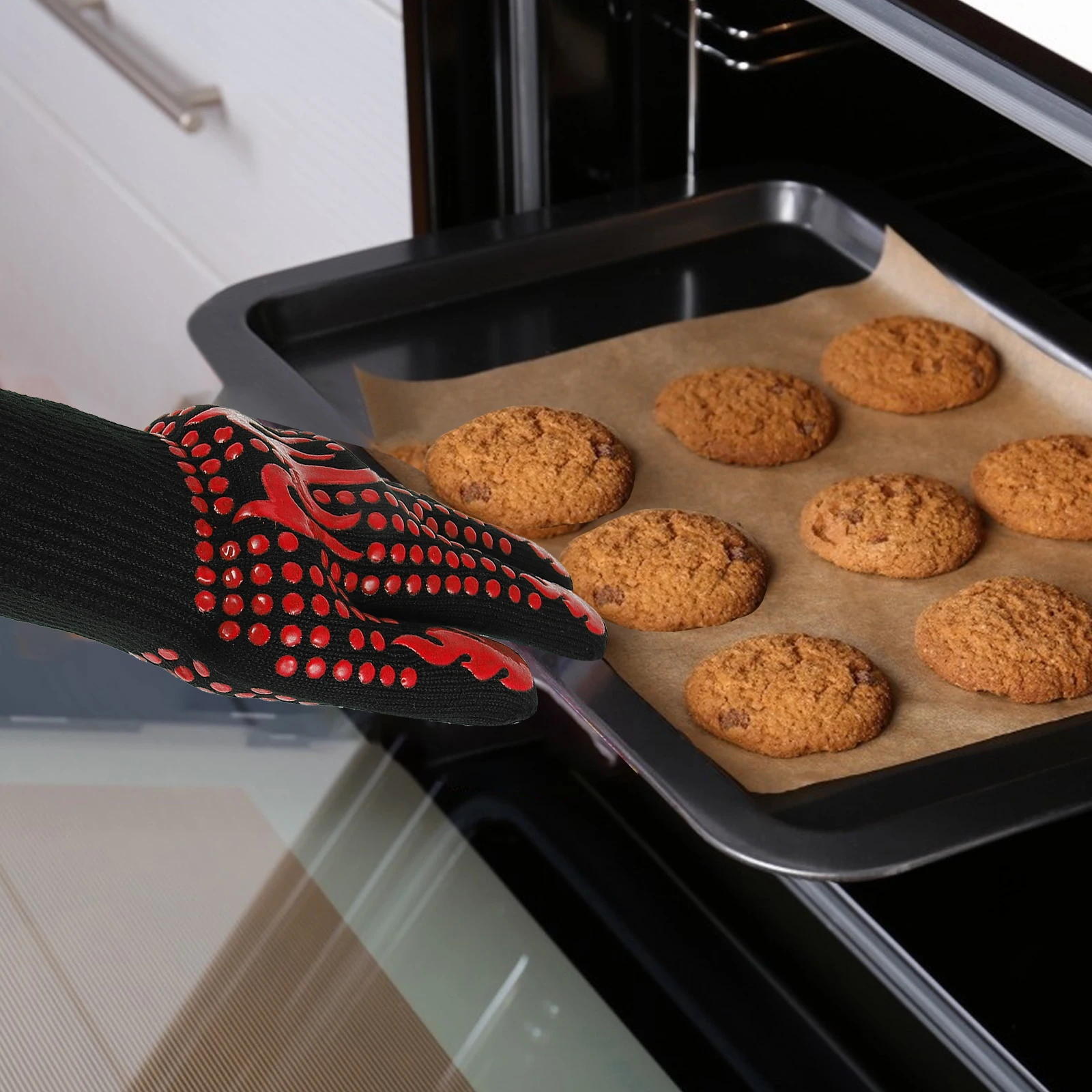 Insulated Silicone Kitchen Gloves Heat Resistant Bbq Oven Mitts Anti Scald Thickened Microwave Camping Fireproof Five Finger
Insulated Silicone Kitchen Gloves Heat Resistant Bbq Oven Mitts Anti Scald Thickened Microwave Camping Fireproof Five Finger