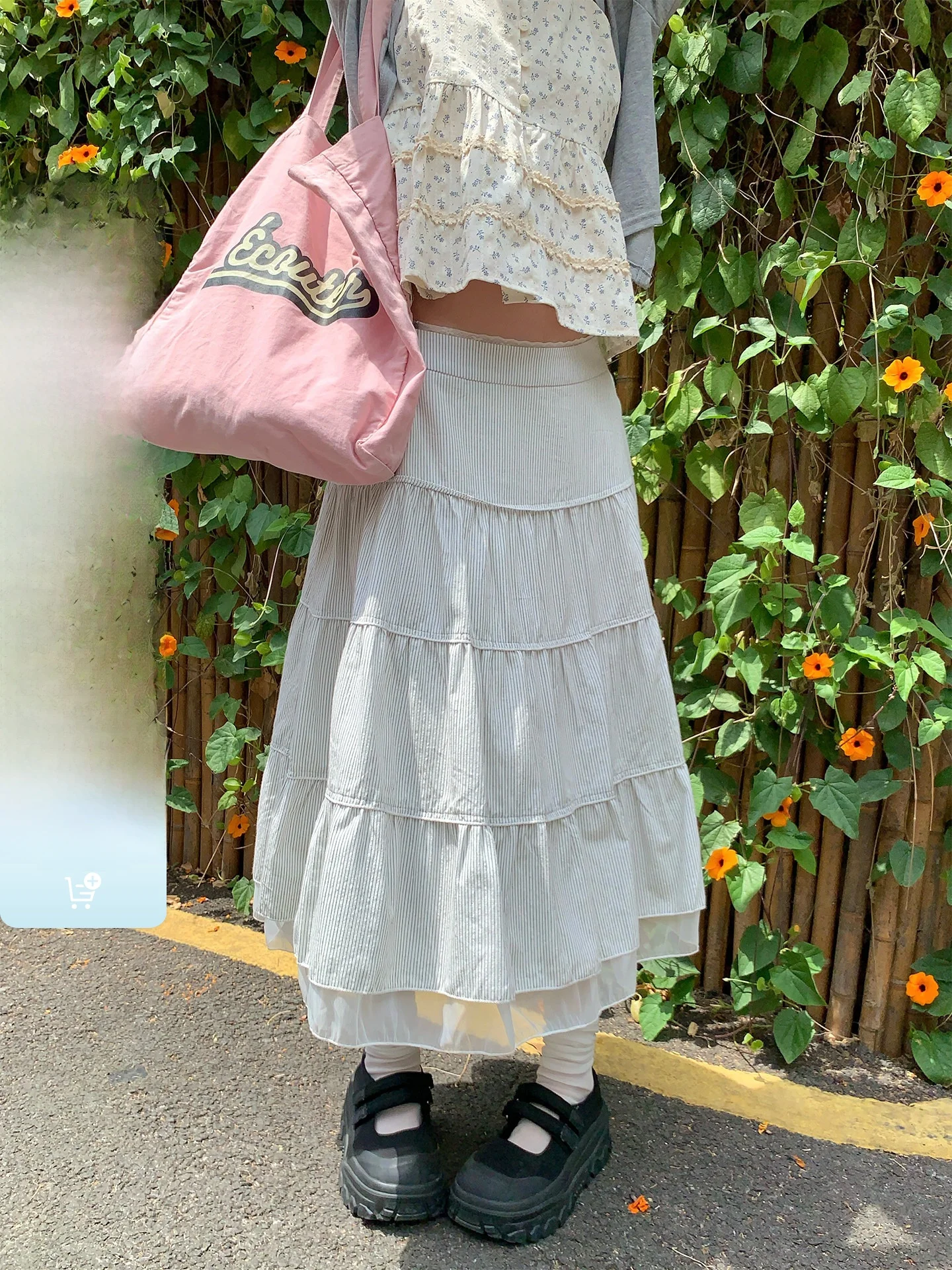 Casual Hollyii Korean Style High Waist A-Line Skirt with Ruffle Stripes Multi-Layer Cake Style Midi Skirt for Women
Casual Hollyii Korean Style High Waist A-Line Skirt with Ruffle Stripes Multi-Layer Cake Style Midi Skirt for Women