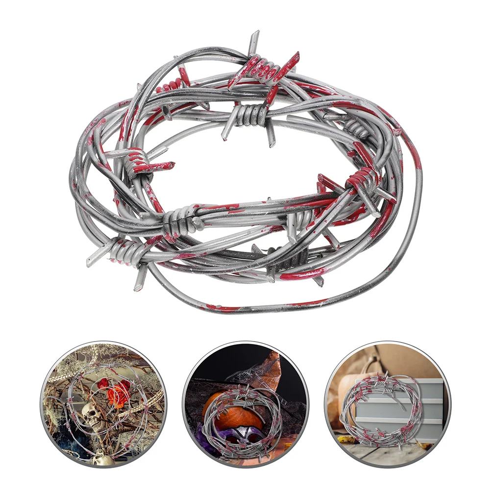 2Pcs Realistic Faux Barbed Wire Decorations Spooky Halloween Party Supplies for Prison Movie Set Western Event Creepy Atmosphere
2Pcs Realistic Faux Barbed Wire Decorations Spooky Halloween Party Supplies for Prison Movie Set Western Event Creepy Atmosphere