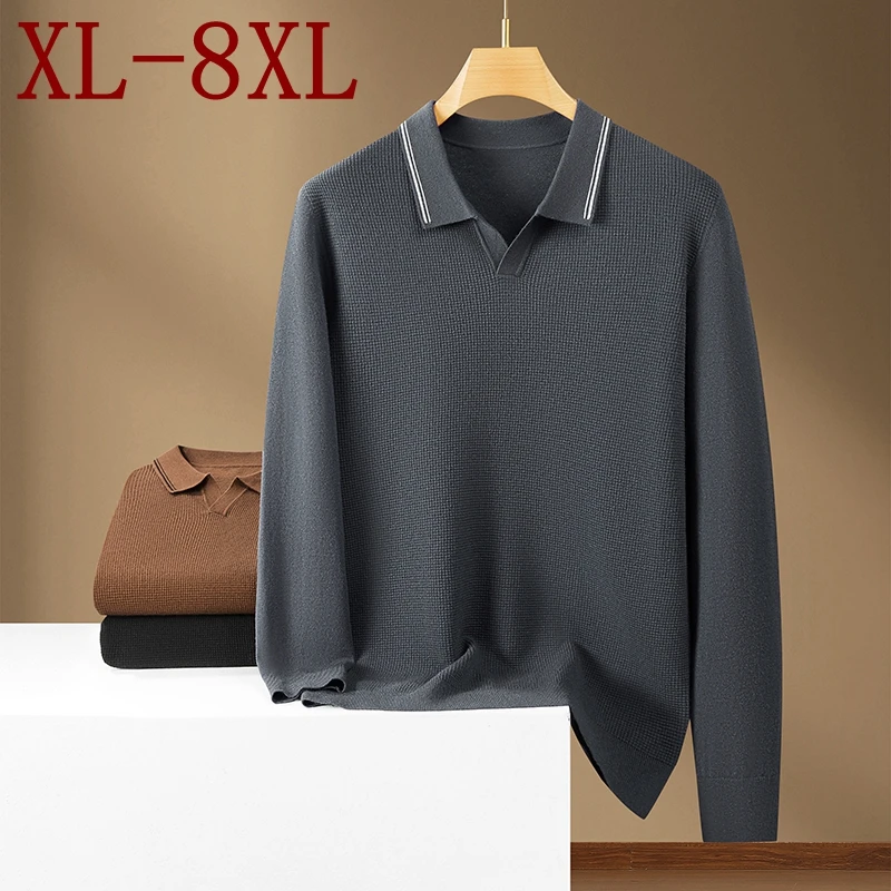 8XL 7XL 6XL Pull Homme 2025 Новый осенне-зимний роскошный шерстяной свитер высшего класса Мужские свитера с длинными рукавами и лацканами Повседневный пуловер
8XL 7XL 6XL Pull Homme 2025 Новый осенне-зимний роскошный шерстяной свитер высшего класса Мужские свитера с длинными рукавами и лацканами Повседневный пуловер
