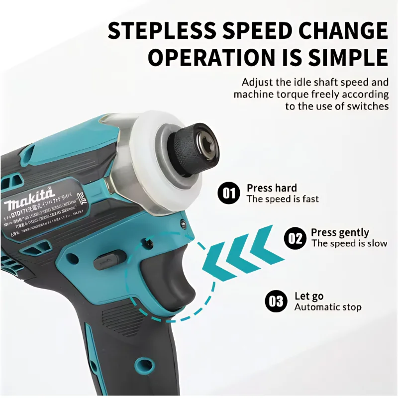 Аккумуляторный ударный шуруповерт Makita DTD171 18В, бесщеточный, без аккумулятора
Аккумуляторный ударный шуруповерт Makita DTD171 18В, бесщеточный, без аккумулятора
