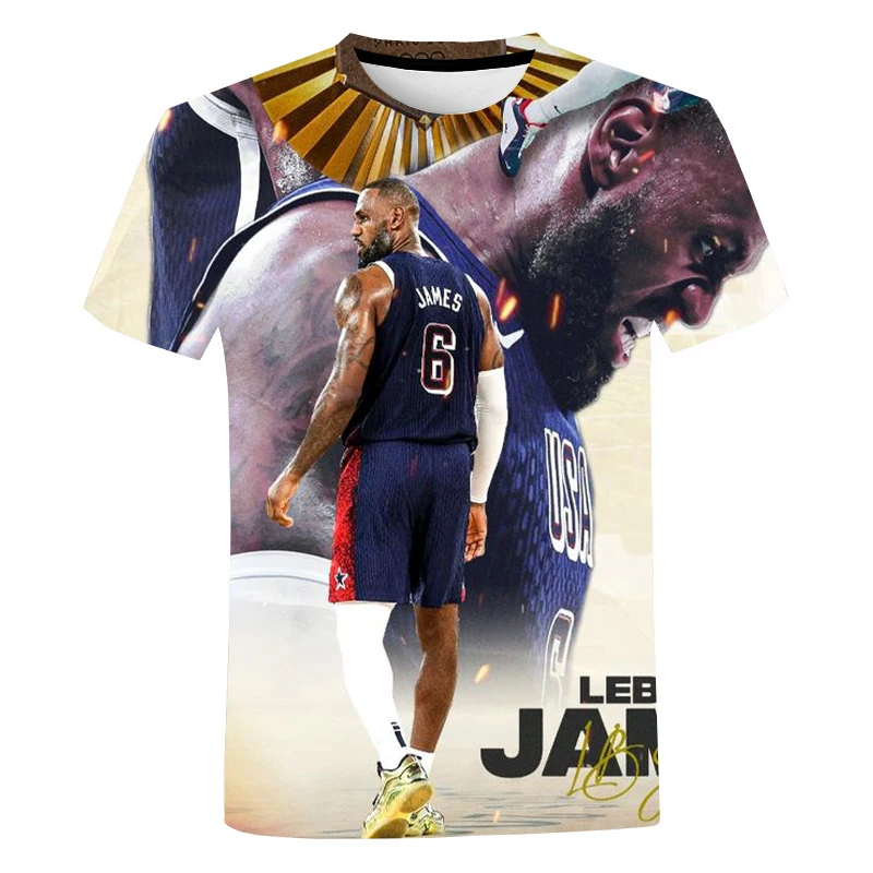 New Basketball James T Shirt 23 Polyester Summer Printed Tee Men's Casual Crew Neck T-Shirt with Stretch
New Basketball James T Shirt 23 Polyester Summer Printed Tee Men's Casual Crew Neck T-Shirt with Stretch