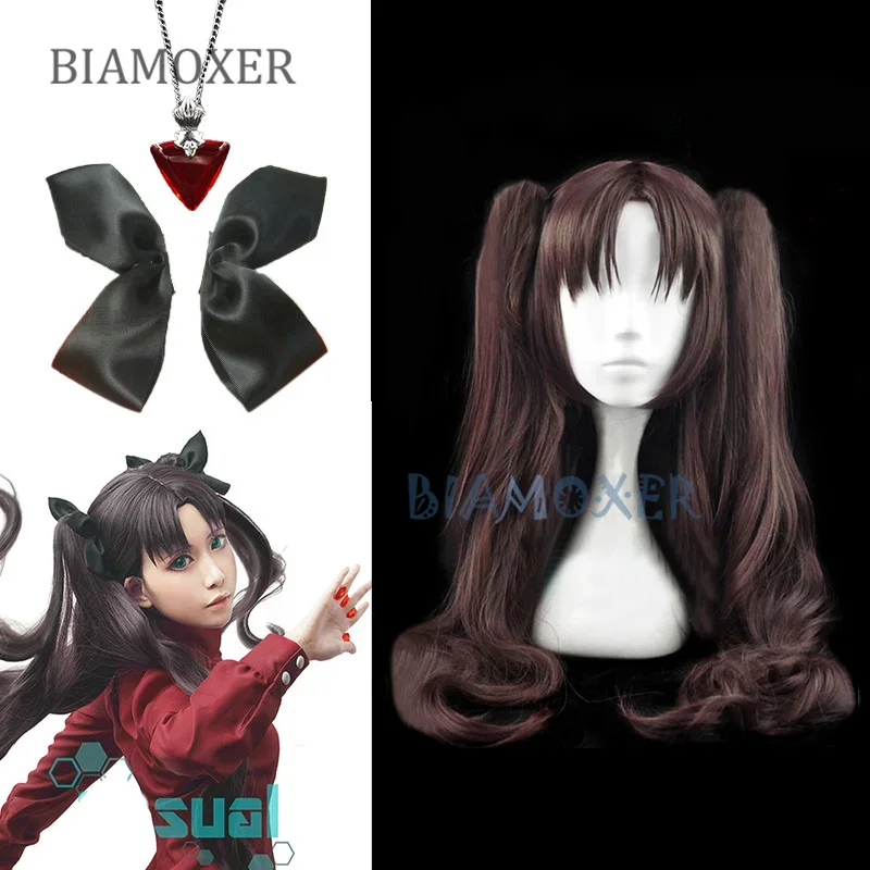 Коричневый конский хвост Rin Tohsaka длиной 80 см волнистые термостойкие волосы Косплей Костюм парик рубиновое ожерелье 4 шпильки
Коричневый конский хвост Rin Tohsaka длиной 80 см волнистые термостойкие волосы Косплей Костюм парик рубиновое ожерелье 4 шпильки