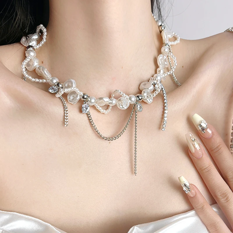 Handcrafted Beaded Baroque Pearl Wrapped Necklace Women's Luxury Chic Minimalist Choker 2024 New
Handcrafted Beaded Baroque Pearl Wrapped Necklace Women's Luxury Chic Minimalist Choker 2024 New