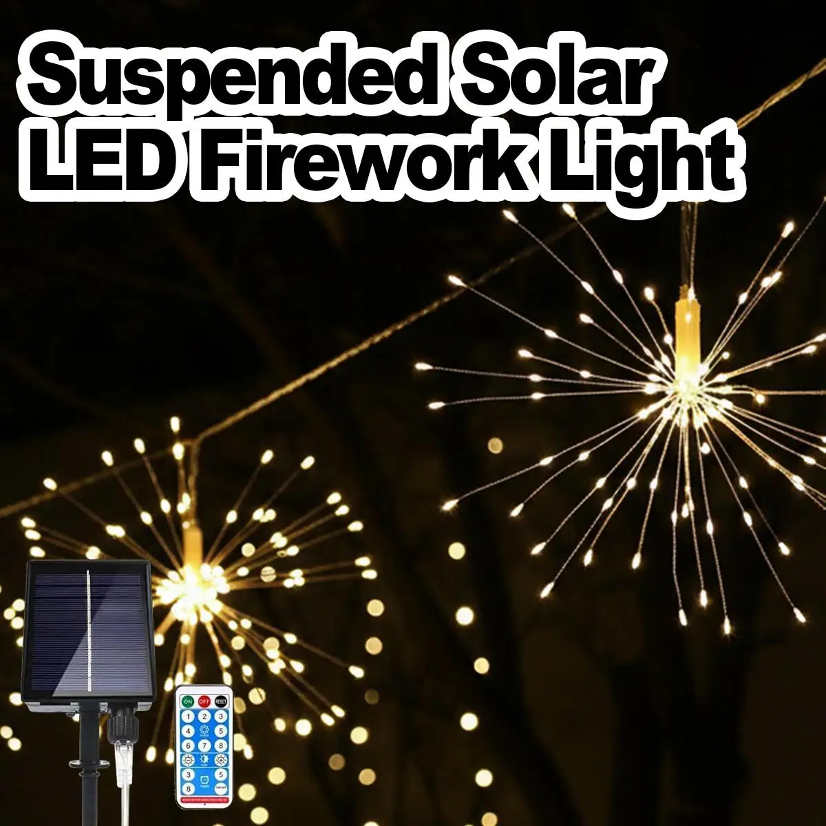 Solar Firework Light Remote Control Dandelion String Chandelier Outdoor Tree Landscape Decorative Christmas Art Deco Room Gift
Solar Firework Light Remote Control Dandelion String Chandelier Outdoor Tree Landscape Decorative Christmas Art Deco Room Gift