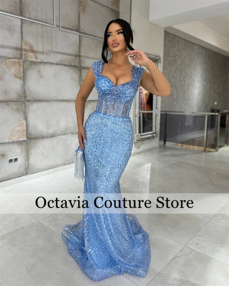 Blue Spaghetti Long Prom Dresses For Black Girls Bead Crystal 2024 Birthday Luxury Dress Sequin Graduation Gown Customized
Blue Spaghetti Long Prom Dresses For Black Girls Bead Crystal 2024 Birthday Luxury Dress Sequin Graduation Gown Customized