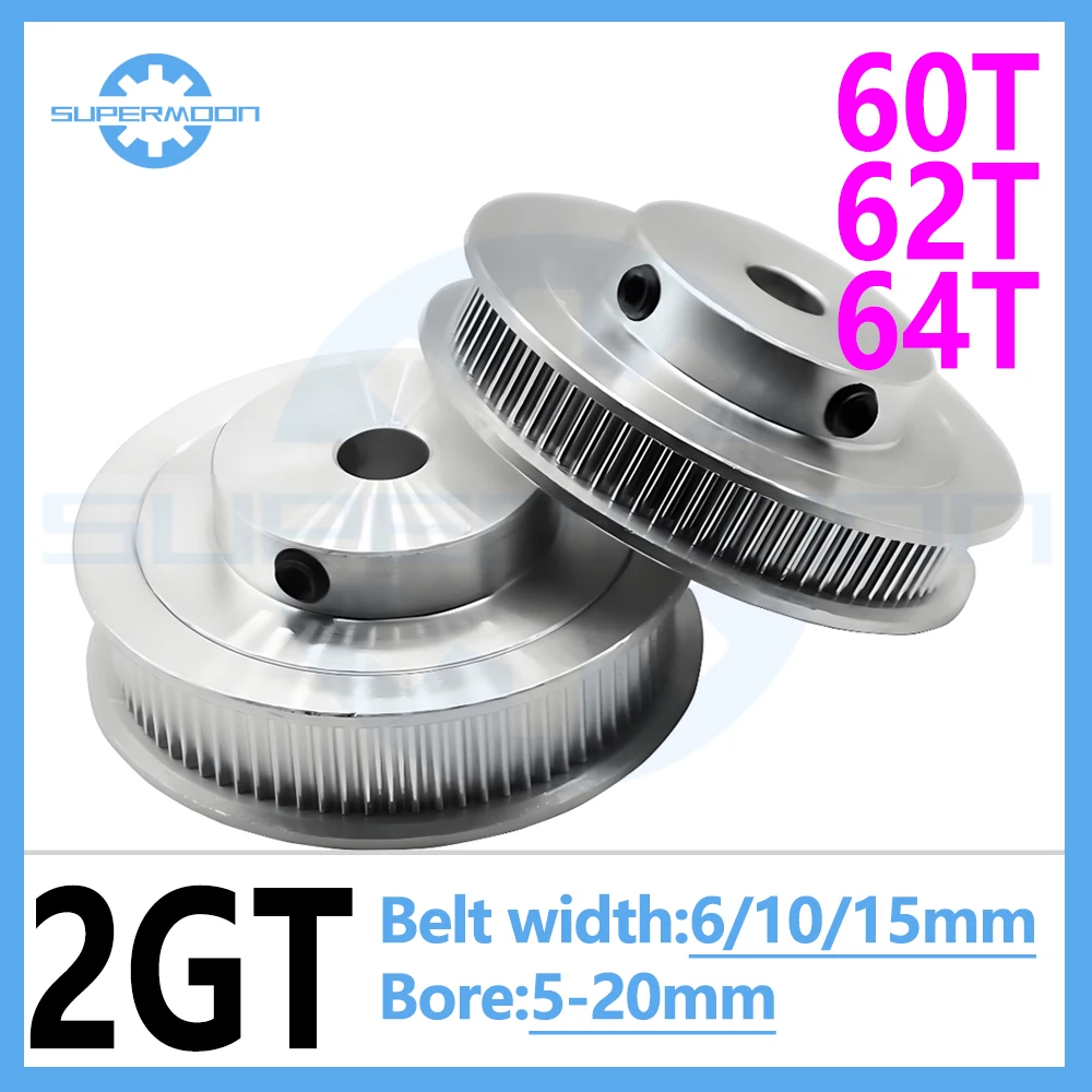 2GT Timing Pulley 60 62 64 Teeth BF-Type Bore 5-20mm Belt Width 6/10/15mm 2MGT Synchronous Small Backlash Wheel 3D Printer parts
2GT Timing Pulley 60 62 64 Teeth BF-Type Bore 5-20mm Belt Width 6/10/15mm 2MGT Synchronous Small Backlash Wheel 3D Printer parts