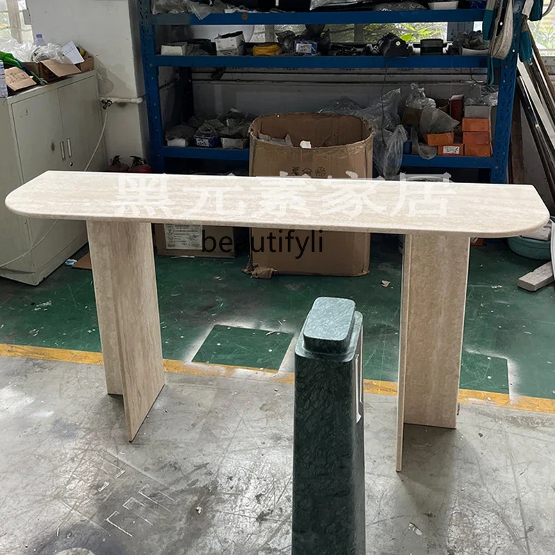 CC Modern marble travertine entrance is opposite the door, entrance table against the wall, light luxury extremely
CC Modern marble travertine entrance is opposite the door, entrance table against the wall, light luxury extremely