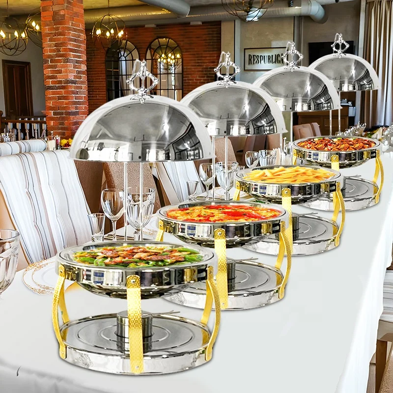 New Design Luxury Chafing Dishes 8l Stainless Steel Chafer Dishes Buffet Set Food Warmers For Buffet Restaurant 
New Design Luxury Chafing Dishes 8l Stainless Steel Chafer Dishes Buffet Set Food Warmers For Buffet Restaurant