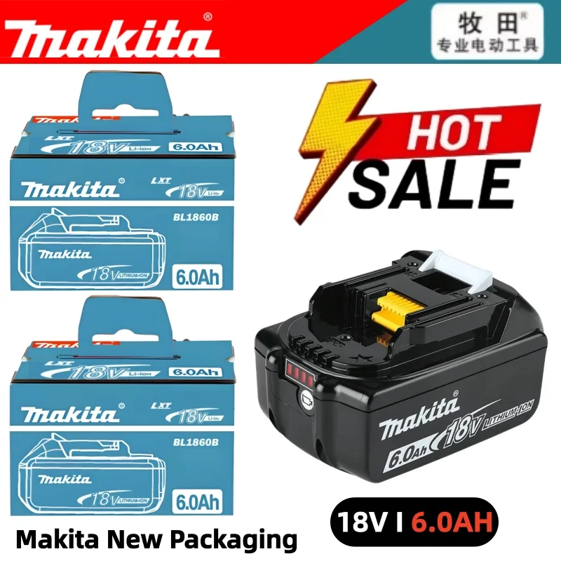 100% оригинальный аккумулятор Makita, 18В 6.0Ач, замена аккумуляторов Makita BL1830BL1840BL1850BL1860B, аккумулятор для электроинструментов.
100% оригинальный аккумулятор Makita, 18В 6.0Ач, замена аккумуляторов Makita BL1830BL1840BL1850BL1860B, аккумулятор для электроинструментов.
