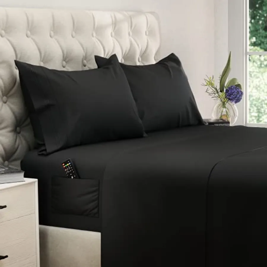 Sheet Set 4 pcs Cooling Sheets up to 21" Extra Deep Pocket Sheets Hotel Luxury Sheets and Pillowcases Superior Softness 100% Fi
Sheet Set 4 pcs Cooling Sheets up to 21" Extra Deep Pocket Sheets Hotel Luxury Sheets and Pillowcases Superior Softness 100% Fi