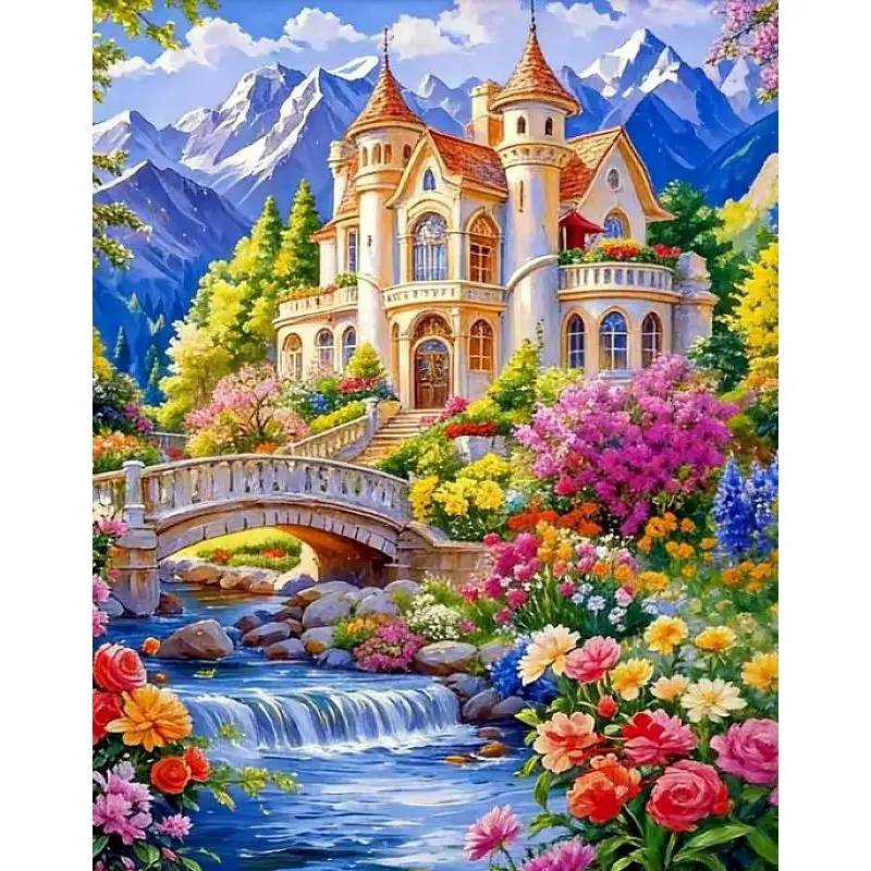 CHENISTORY Castle Landscape Painting by numbers Handmade Canvas Drawing DIY Paint by numbers Number painting Home decor Wall ar
CHENISTORY Castle Landscape Painting by numbers Handmade Canvas Drawing DIY Paint by numbers Number painting Home decor Wall ar