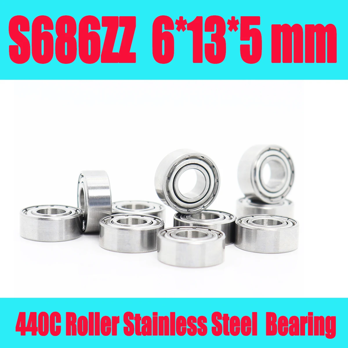10PC S686ZZ Bearing 6*13*5 mm 440C Roller Stainless Steel S686Z S686 Z ZZ Ball Bearings
10PC S686ZZ Bearing 6*13*5 mm 440C Roller Stainless Steel S686Z S686 Z ZZ Ball Bearings