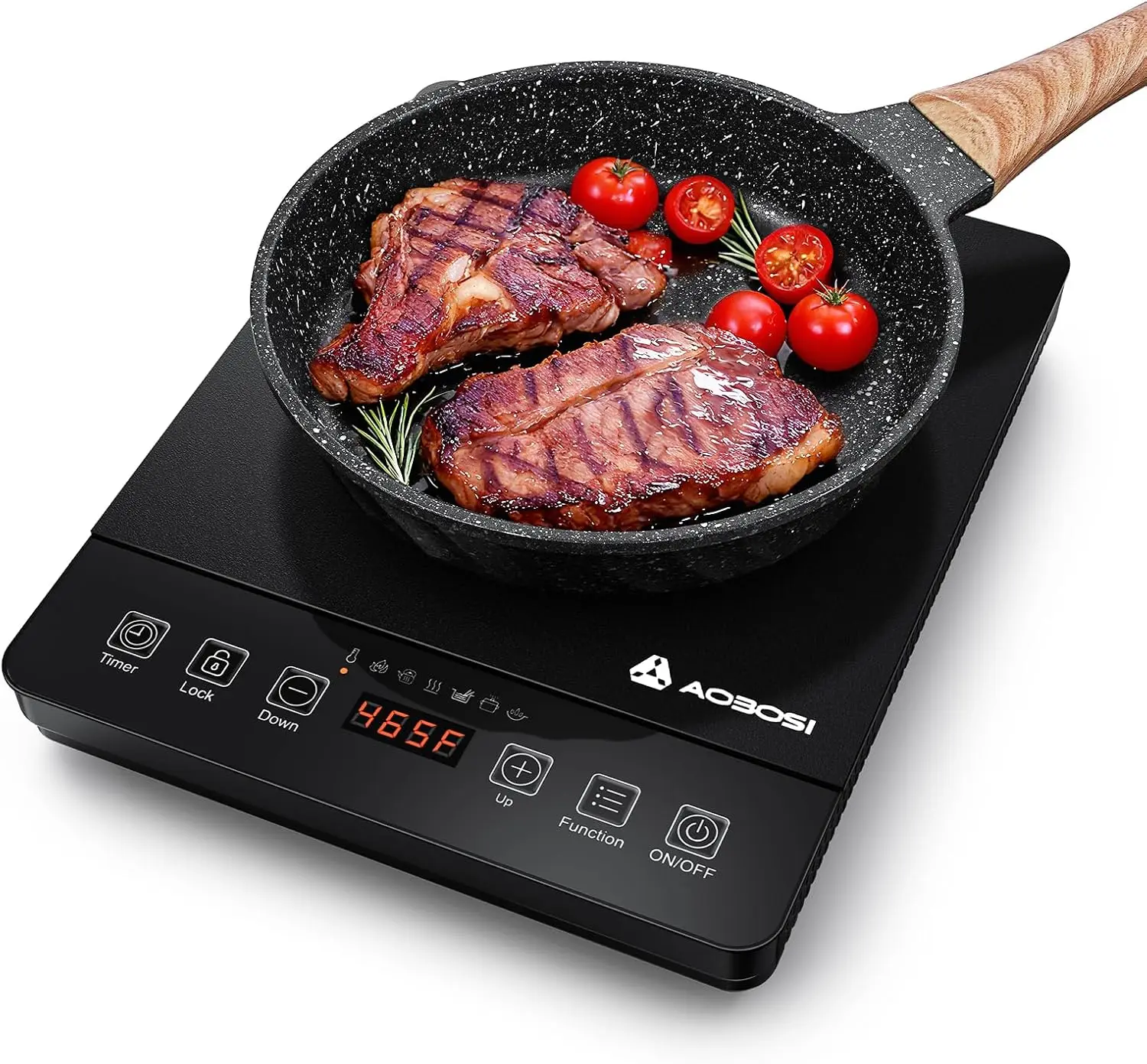 1800W Portable Induction Cooktop with 20 Power Levels, Precise Temp Control & Timer
1800W Portable Induction Cooktop with 20 Power Levels, Precise Temp Control & Timer