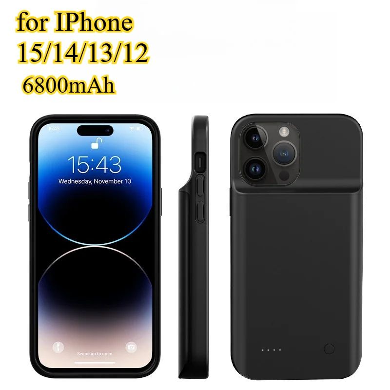 6800mAh Magnetic Power Bank Case for IPhone 15/14/13 Pro/12 Mini/11/XR Slim Wireless Charger with Soft TPU Cover & Fast Charging
6800mAh Magnetic Power Bank Case for IPhone 15/14/13 Pro/12 Mini/11/XR Slim Wireless Charger with Soft TPU Cover & Fast Charging