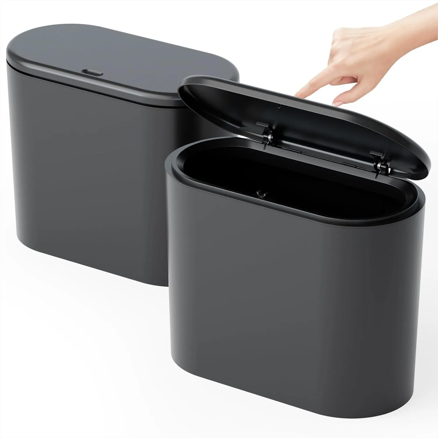 12L Slim Bathroom Trash Can with Lid for Pet Proof, Small Covered Wastebasket for Kitchen Office Bedroom, 2 Pack
12L Slim Bathroom Trash Can with Lid for Pet Proof, Small Covered Wastebasket for Kitchen Office Bedroom, 2 Pack