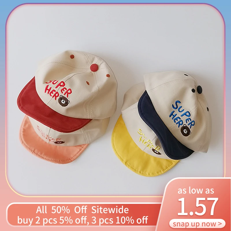Cartoon Bear Baby Peaked Cap Letter Embroidery Toddler Baseball Hat Girl Boy Kids Outdoor Sun Visors Cotton Infant Bonnet 아기모자
Cartoon Bear Baby Peaked Cap Letter Embroidery Toddler Baseball Hat Girl Boy Kids Outdoor Sun Visors Cotton Infant Bonnet 아기모자