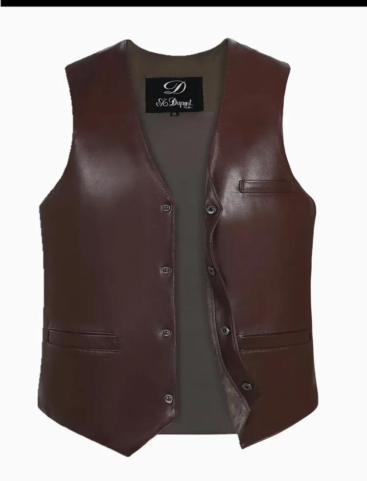 2025 Men's Leather V-Neck Fashion Slim Fit Business Suit Leather Vest
2025 Men's Leather V-Neck Fashion Slim Fit Business Suit Leather Vest