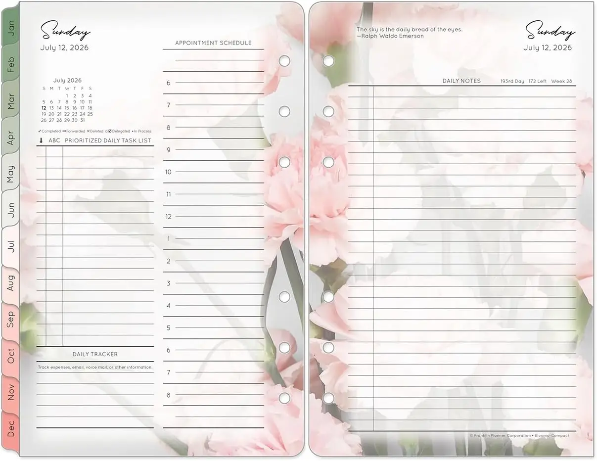 Blooms Ring-Bound Planner Refill - Two Page Per Day, Compact, Jul 2026 - Jun 2027
Blooms Ring-Bound Planner Refill - Two Page Per Day, Compact, Jul 2026 - Jun 2027