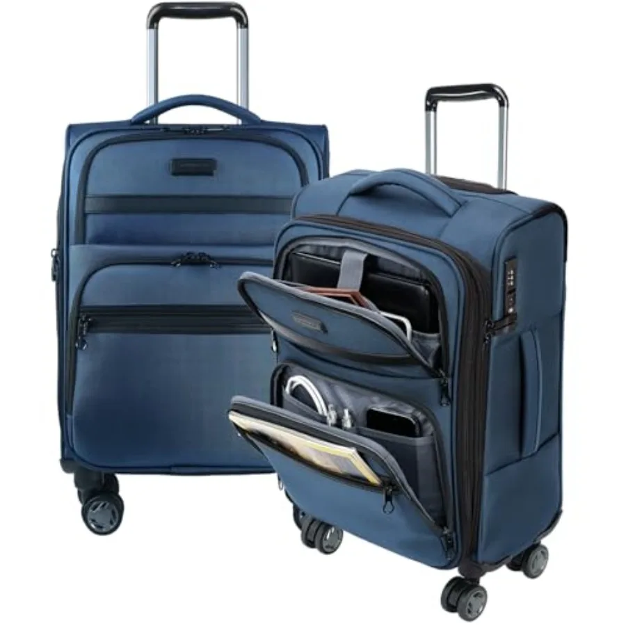 Softside Expandable Carry On Luggage with Front Business Pockets Suitcases with Spinner Wheels and Built-in TSA Lock, Durable S
Softside Expandable Carry On Luggage with Front Business Pockets Suitcases with Spinner Wheels and Built-in TSA Lock, Durable S