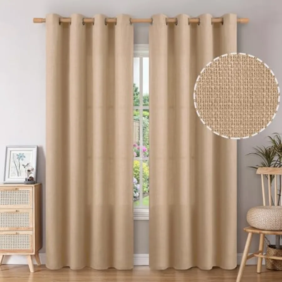 Curtains 84 Inch for Living Room Filtering Faux Look with urlap Texture, Rustic Farmhouse Window Panels Set of 2, 52" Wide
Curtains 84 Inch for Living Room Filtering Faux Look with urlap Texture, Rustic Farmhouse Window Panels Set of 2, 52" Wide