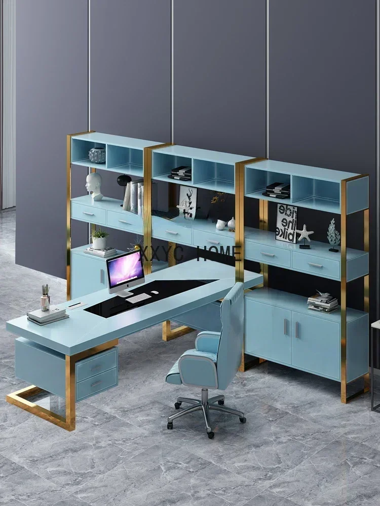 Boss Desk Simple Modern Desk Fashion Office President Desk and Chair Combined Office Furniture
Boss Desk Simple Modern Desk Fashion Office President Desk and Chair Combined Office Furniture