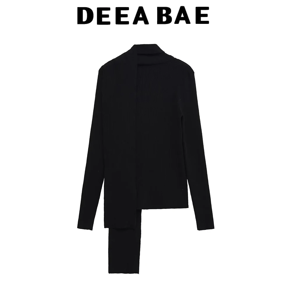 DEEABAE французская высококачественная женская футболка с длинными рукавами на раннюю осень, новый стиль, нишевая лента, облегающий топ с подвесным воротником
DEEABAE французская высококачественная женская футболка с длинными рукавами на раннюю осень, новый стиль, нишевая лента, облегающий топ с подвесным воротником