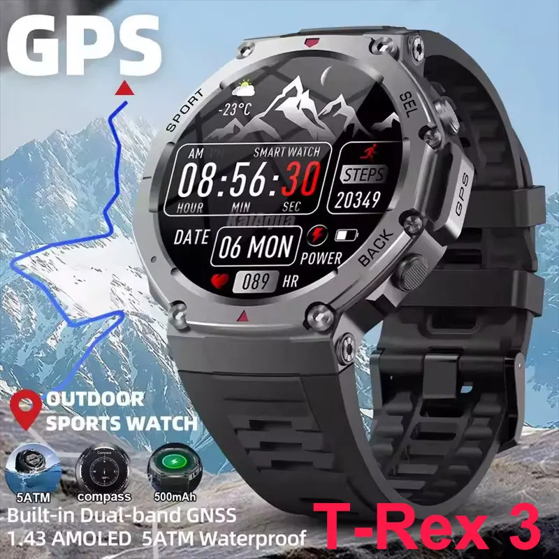 T-Rex 3 GPS Смарт-часы 10 АТМ Водонепроницаемые Встроенный двухдиапазонный GNSS Компас Военные Спортивные Смарт-часы Мужчины 2025 Новинка Для Xiaomi Ultra
T-Rex 3 GPS Смарт-часы 10 АТМ Водонепроницаемые Встроенный двухдиапазонный GNSS Компас Военные Спортивные Смарт-часы Мужчины 2025 Новинка Для Xiaomi Ultra