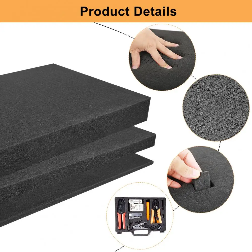 6Pcs/Set Foam Protection Sheets Surface Reusable Foam Inserts Slow Rebound Elastic Tool Box Electronic Cuttable Craft Supplies
6Pcs/Set Foam Protection Sheets Surface Reusable Foam Inserts Slow Rebound Elastic Tool Box Electronic Cuttable Craft Supplies