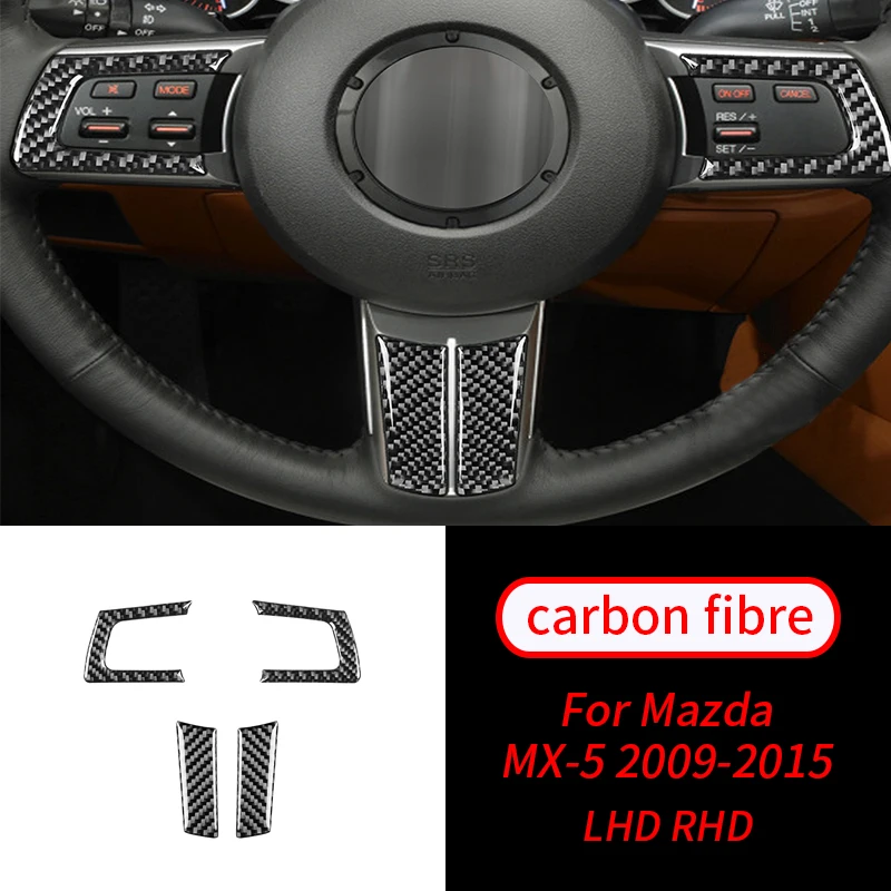 For Mazda MX-5 Miata 2009-2015 4 PCS Real Carbon Fiber Steering Wheel Decor Trim Car Interior Accessories Car Interior Supplies
For Mazda MX-5 Miata 2009-2015 4 PCS Real Carbon Fiber Steering Wheel Decor Trim Car Interior Accessories Car Interior Supplies
