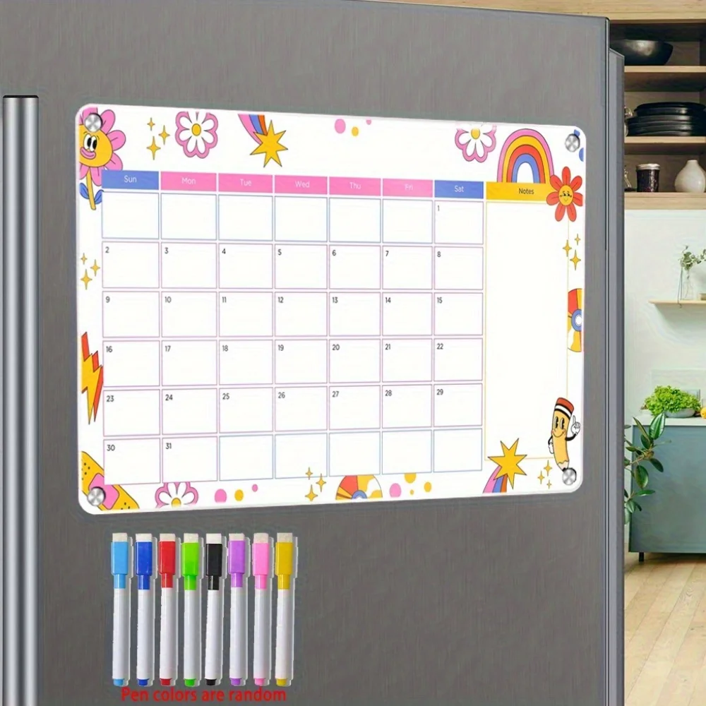 Large Magnetic Planning Board Measures 42*30Cm, with 8 Randomly Colored Markers, Making It Suitable for Use in Offices, Schools
Large Magnetic Planning Board Measures 42*30Cm, with 8 Randomly Colored Markers, Making It Suitable for Use in Offices, Schools
