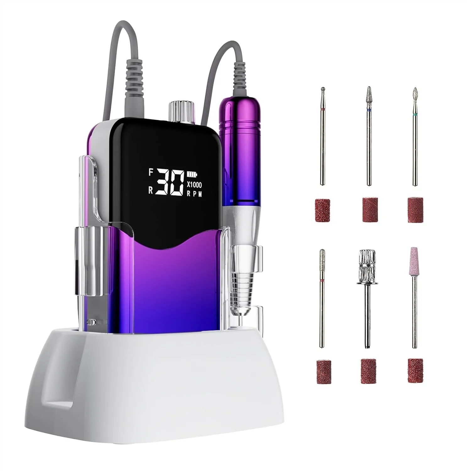 Professional Nail Drill 35000RMP Electric Nail File, Rechargeable Cordless LED Display Manicure Pedicure Tool Kit for Salon Home
Professional Nail Drill 35000RMP Electric Nail File, Rechargeable Cordless LED Display Manicure Pedicure Tool Kit for Salon Home