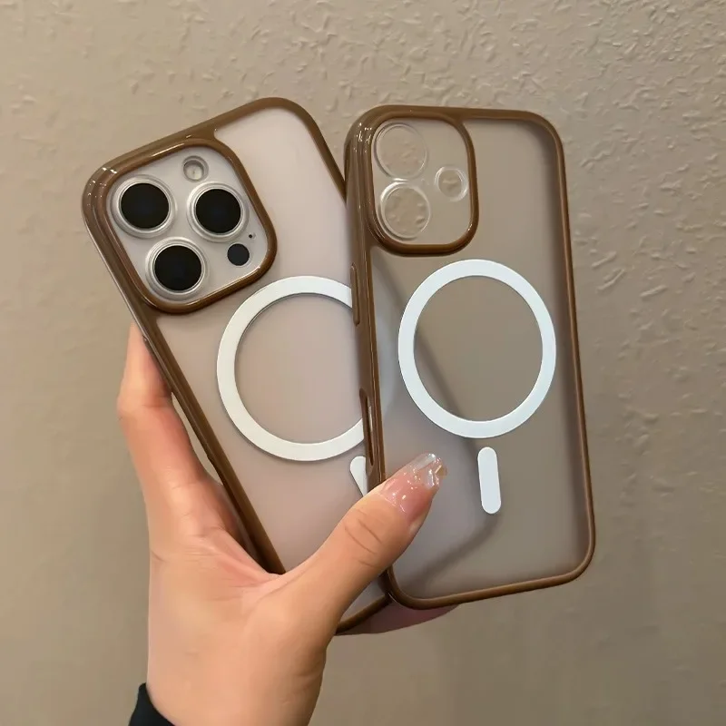 Luxury Wireless Charge Magsafe Transparent Matte Phone Case For iPhone 13 14 15 16 Pro Max Plus Clear Magnetic Bumper Cover
Luxury Wireless Charge Magsafe Transparent Matte Phone Case For iPhone 13 14 15 16 Pro Max Plus Clear Magnetic Bumper Cover