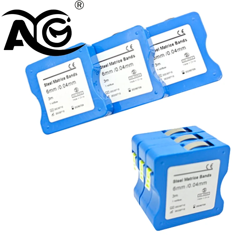 AG 5Box Dental Stainless Steel Matrix Bands Matrix Strips Matrice Bands Striproll 5mm/6mm/7mm Width 0.04mm Dentistry Materials
AG 5Box Dental Stainless Steel Matrix Bands Matrix Strips Matrice Bands Striproll 5mm/6mm/7mm Width 0.04mm Dentistry Materials