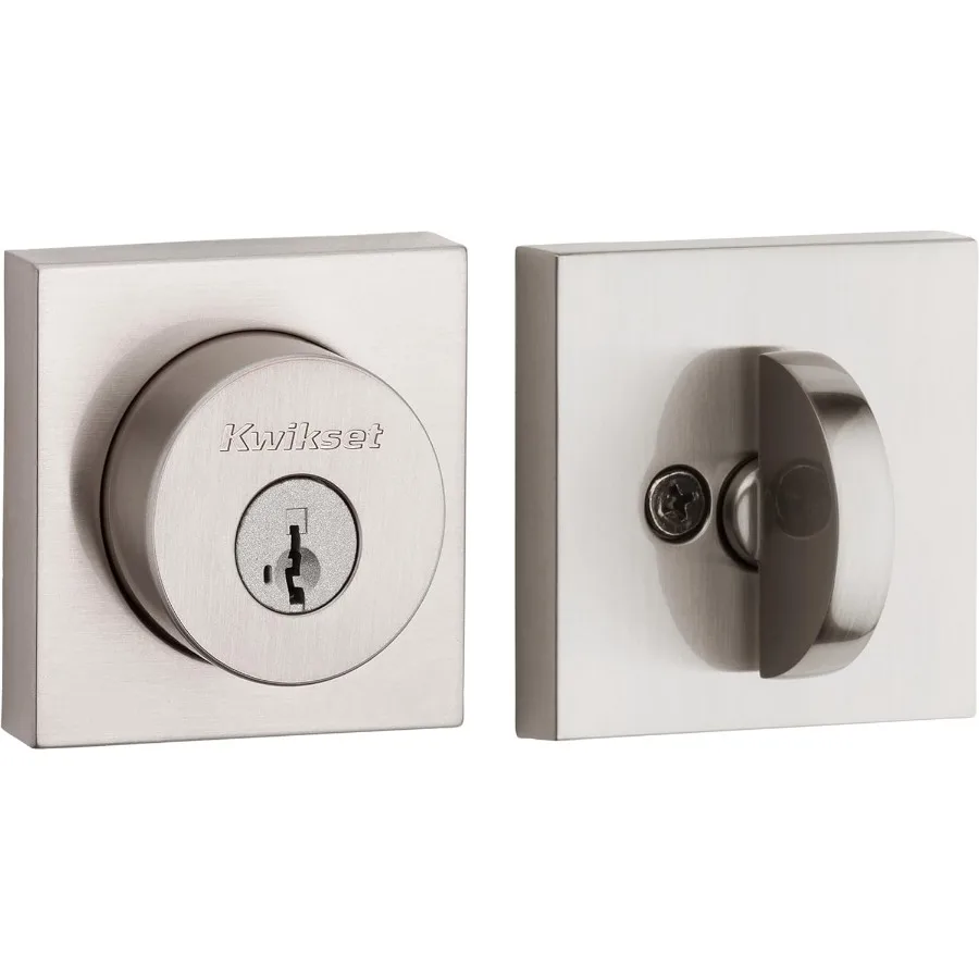 Halifax Deadbolt Lock Satin Nickel Square Exterior Keyed Front Entry Door Pick Resistant SmartKey Rekey Security Single
Halifax Deadbolt Lock Satin Nickel Square Exterior Keyed Front Entry Door Pick Resistant SmartKey Rekey Security Single