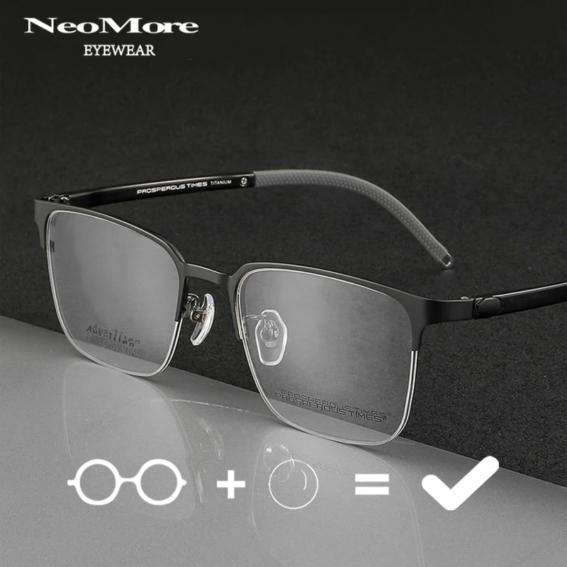 Progressive Multifocal Big Size Frames Myopia Glasses Ultra Light Semi-Rimless Optical Eyeglasses Men Prescription Eyewear Gafas
Progressive Multifocal Big Size Frames Myopia Glasses Ultra Light Semi-Rimless Optical Eyeglasses Men Prescription Eyewear Gafas