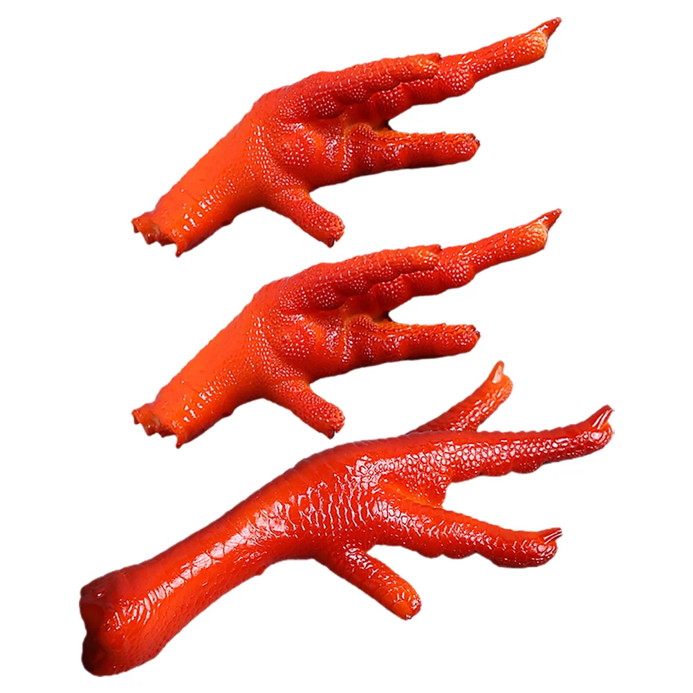 3 Pcs Simulated Chicken Feet Model Fake Bones Turkey Decoration Foot Lifelike Pvc Food
3 Pcs Simulated Chicken Feet Model Fake Bones Turkey Decoration Foot Lifelike Pvc Food