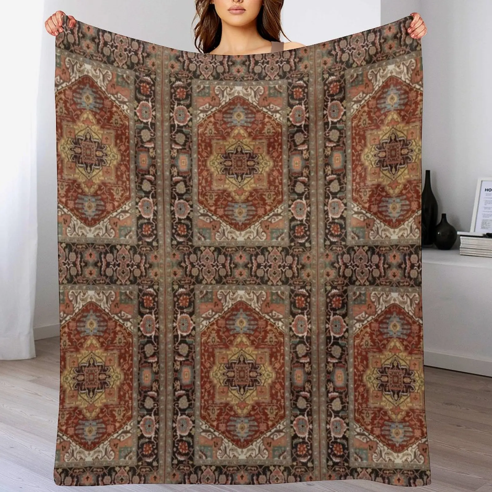 Antique Persian Carpet Art Sticker Throw Blanket Cute Plaid Quilt for winter Blankets
Antique Persian Carpet Art Sticker Throw Blanket Cute Plaid Quilt for winter Blankets